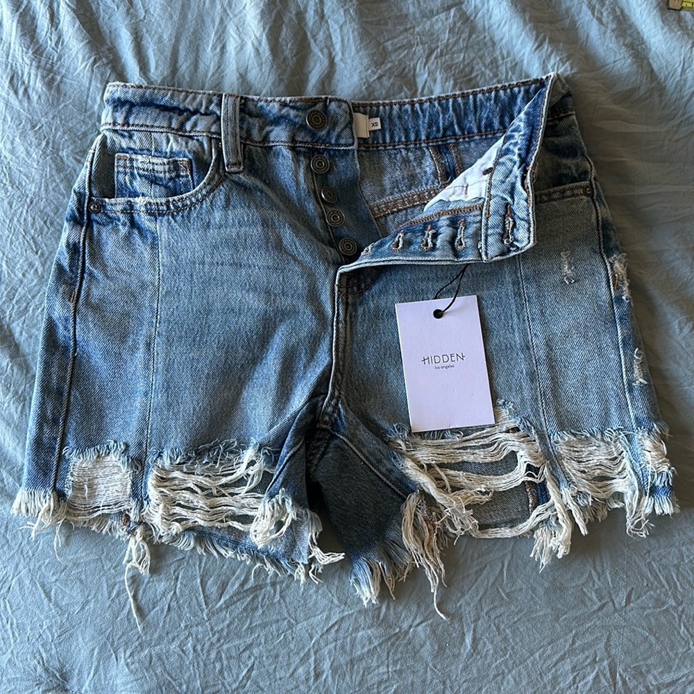 Hidden distressed jeans